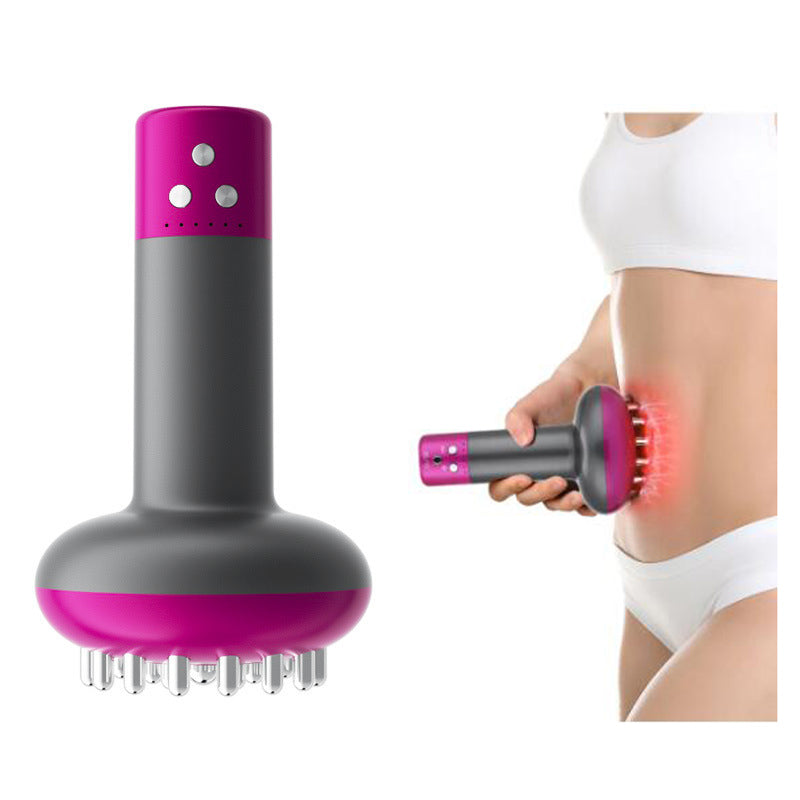 Micro-current Heating Vibration Gua Sha Device Handheld Massager Electric Meridian Massage Brush for Full Body