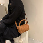 Vintage Scrub PU Leather Small Crossbody Suede