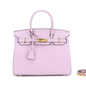 New leather female baotou layer cowhide fashion lychee pattern bag women's handbag shoulder bag