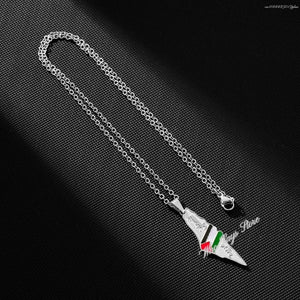 Stainless steel Israel and Palestine map necklace for men and women