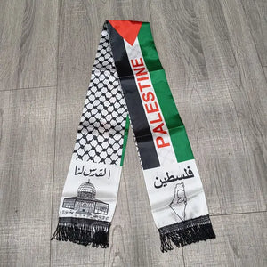 Palestine flag Custom Scarf palestine national day 14*130cm Scarf Printing Satin Palestinian Flag Scarf