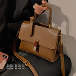 Texture bag mahogany retro women's bag