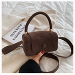 Vintage Scrub PU Leather Small Crossbody Suede