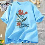 Don't Look Away From Palestine Flag T-shirts Flowers Design