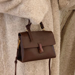 Texture bag mahogany retro women's bag