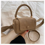 Vintage Scrub PU Leather Small Crossbody Suede