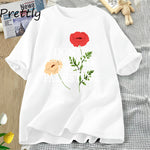 Don't Look Away From Palestine Flag T-shirts Flowers Design