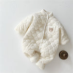 3-6-9-12 Month Old Baby One-Piece Clothes Ins Fashion Baby Romper Clothes In Autumn And Winter With Cotton Ripples