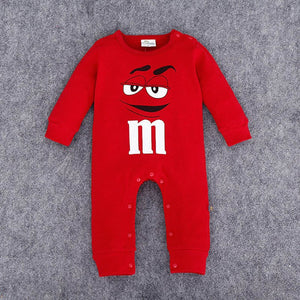 Infant Clothes Autumn NewBorn Baby Rompers letter M Clothing Costumes Cartoon Funny Kids Jumpsuit New Born Boys Clothes