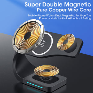 4 in 1 Magnetic Wireless Charger for iPhone12 Apple Watch Headphones Wireless Charging