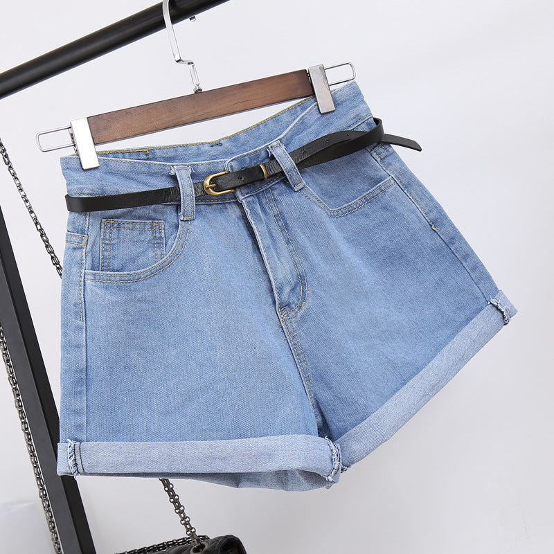 High Waist Women Jeans Denim Shorts Pockets