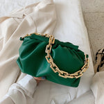 Gold Chain PU Leather  Bag