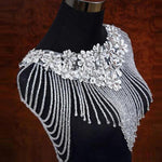 White Bolero Appliques Crystals Bridal