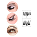 8pcs Magnetic eyelashes with 3 magnets handmade 3D