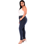 High Waist Jeans Femme Women 5XL 6XL 7XL Plus Size Leggings Blue Denim Skinny Jeans Pencil Pants Stretch Bodycon Slim Trousers