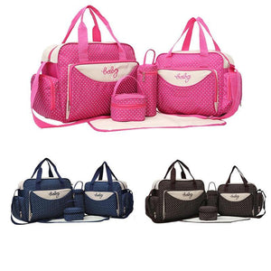 5pcs/Set Mother Mummy Diaper Bag Set