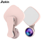 Selfie Ring Light with HD 3 in 1 Fisheye Wide Angle Macro Lens Flash Led Camera Phone Photography for iPhone Samsung Lens