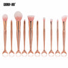 Big Mermaid Makeup Brushes Set Foundation Blending Powder Eyeshadow Contour Concealer Blush Cosmetic Beauty Make Up Tool