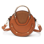 Mini PU Leather Handbag One Shoulder Cross-body Bag Small Round Package Women bag Messenger Bags