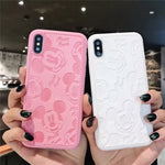 Mickey Minnie Mouse Leather Case For iPhone 8 7 6 6S Plus X Xs Max XR 3D