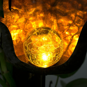 Solar Power Metal LED Ornament Landscape Light Outdoor Flame