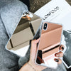 Luxury Plating Mirror Phone Case Cover For iPhone 7 Case Silicon For iPhone 6 6S 8 Plus X 10 XR XS XS Max Case Coque