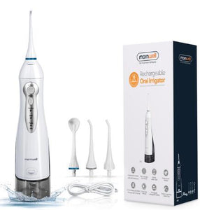 Oral Irrigator USB Rechargeable Water Flosser Portable Dental Water Jet 300ML Water Tank Waterproof Teeth Cleaner