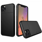 For iPhone 11 Pro Max XS X XR Case Slide Armor Wallet Card Slots Holder Cover For IPhone 7 8 6 6s Plus 5 5s TPU Shockproof Shell