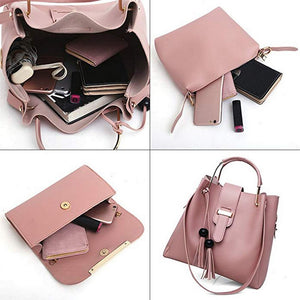 Laamei 3Pcs/Sets Leather Bags