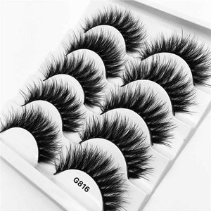 5Pairs 3D Mink Lashes False Eyelashes