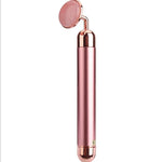 Electric Rose Quartz Roller Slimming Face Massager