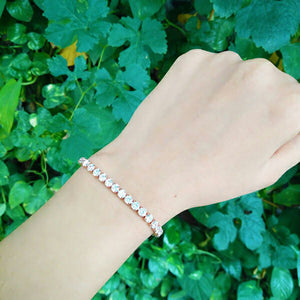 Cubic Zirconia Tennis Adjustable Bracelet