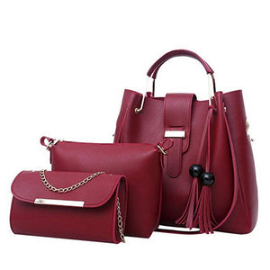 Laamei 3Pcs/Sets Leather Bags