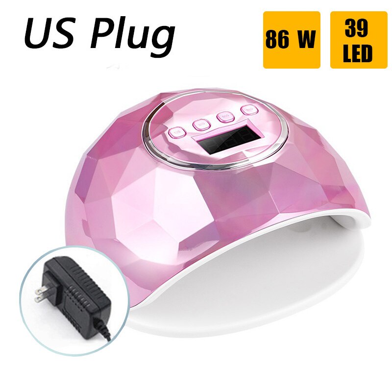 86W UV LED Lamp Nail Dryer For Nail Manicure With 39 PCS LEDs Fast Drying Nail Drying Lamp Curing Light