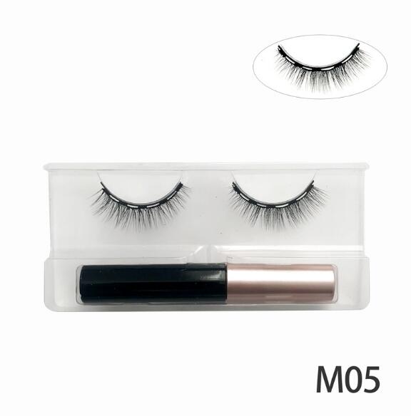 3D Mink Magnetic Eyelashes Waterproof Lasting Magnetic Eyeliner Magnet Mink Eyelashes Makeup Extension False Eyelashes