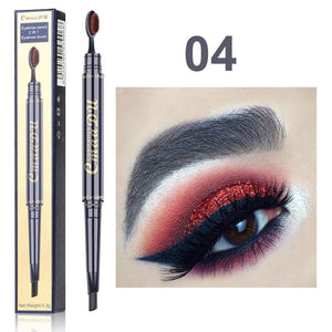 Double Eyebrow Pen with Brush Toothbrush Head