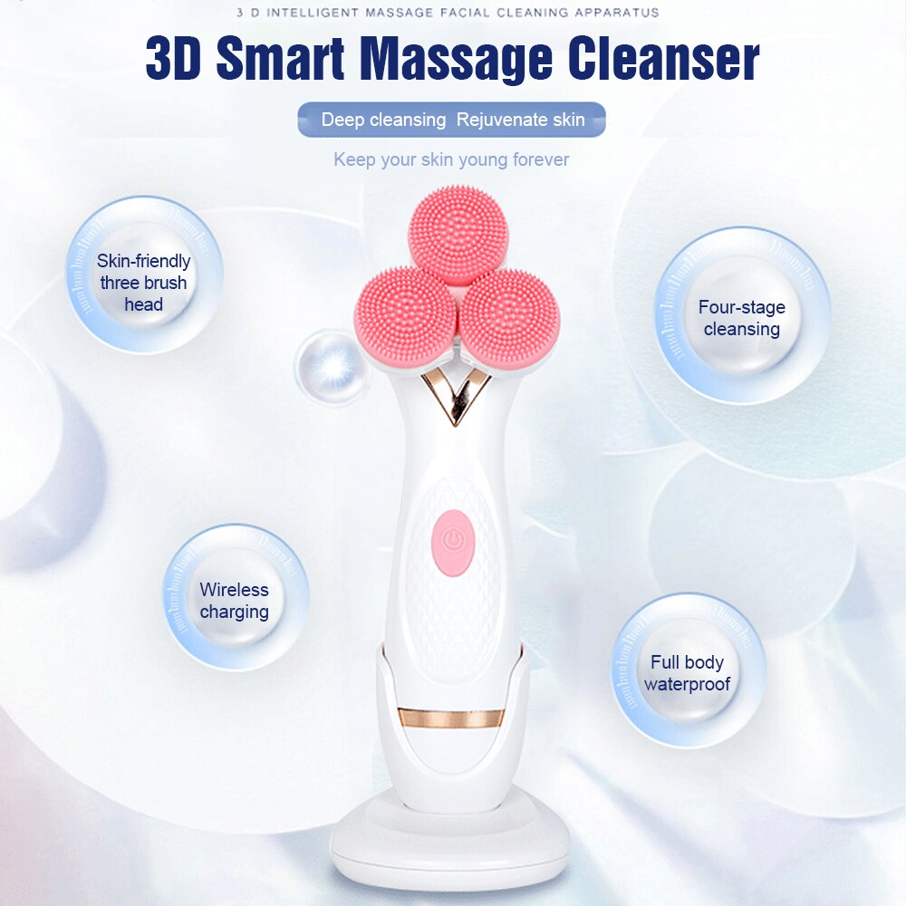 3 Heads Sonic Facial Cleansing