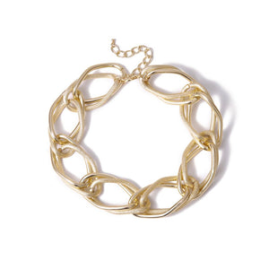 Lacteo Punk Multi Layered Golden Chain Choker