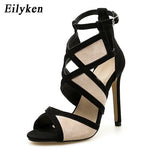 Hollow out Buckle Strap High Heels