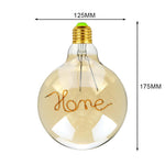 LED Filament Lamp Letter Lamp LOVE HOME HELLO Antique Lamp G125 Retro Modeling Lamp Edison Bulb