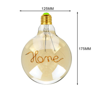 LED Filament Lamp Letter Lamp LOVE HOME HELLO Antique Lamp G125 Retro Modeling Lamp Edison Bulb