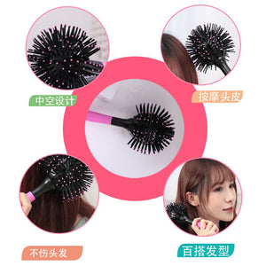 3D Round Hair Brushes Comb Salon make up 360 degree Ball Styling