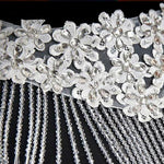 White Bolero Appliques Crystals Bridal