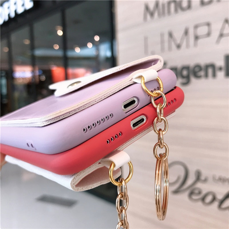 New Silicone Wallets Phone Case For iPhone 12 Pro Max 11 Pro Max SE 2020 X XR XS Max 7 8 Plus 12 Mini Card Soft Back Cover