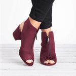 Ankle Boots Faux Suede Leather