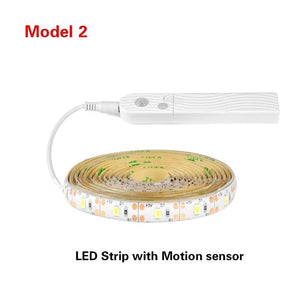 Motion Sensor LED Lights For Kitchen LED Under Cabinet Light Bedside Stairs Wardrobe Night Security Lamp Battery Power Lamp