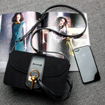 Women Genuine Leather Saddle Bag