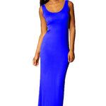 Elegant  Sexy Dress O-Neck Sleeveless Slim Maxi Dress