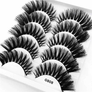 5Pairs 3D Mink Lashes False Eyelashes