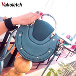 Mini PU Leather Handbag One Shoulder Cross-body Bag Small Round Package Women bag Messenger Bags